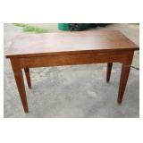 Vintage Wood Piano Bench with Storage 18 x 30 x 14