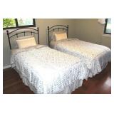Twin Metal Frame Bed with Sealy Mattress