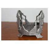 Vintage Pewter Cat Double Sided Candle Holder 5 x
