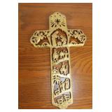 Vintage Gold Wood Cross 7 x 12