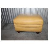 Vintage Leather Ottoman 18 1/2 x 26 1/2 x 21