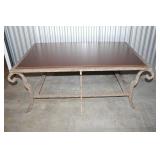 Vintage Metal & Wood Cocktail Table