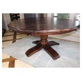 Round  Wood  Pedestal Table 301/2 x 60