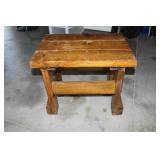 Vintage Solid Wood Table / Bench 19 x 23 x 16 1/2