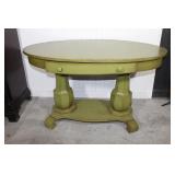Unique Antique Oval 1 Drawer Table 28 1/2 x 48 x28