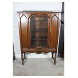 Antique Display Cabinet 60 x 42 x 16 1/2 some vern