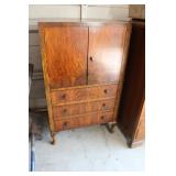 Antique Cabinet 3 Drawers 2 Doors 45 x 27 x 18