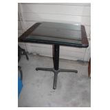 Table Metal Base Wood Top 30 x 24 x 30