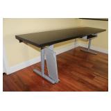 Wood  Top Metal Base Table / Desk