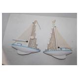 Wood Sail Boats Wall Dï¿½cor 6 x 9