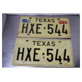 Vintage1975 Texas License  Plates