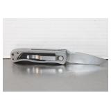 Folding Metal Knife  7" long Blade 3 " missing han