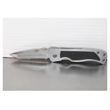 Folding Metal Knife  8" long Blade 3 1/2"