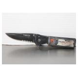 Folding Timken Metal Knife  8" long Blade 3 1/2"