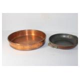 Vintage Copper Pans 6 1/2 to 9"