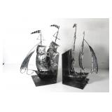 Metal Sail Boats Book Ends 11
