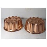 Vintage Copper Molds 7"
