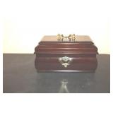 Vintage Wood Trinket Box 7 x 4 x 4