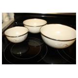 International Enamel Japan Geese Ribbon  Bowls