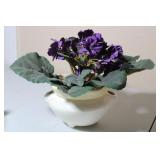 Slik Flowers in Ceramic Vase 8 1/2 x 12