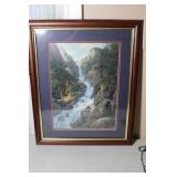 Framed19 x 23  Waterfall artwork by GW Dyke ACTS 7