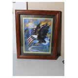 Framed Eagle artwork by Ruane Manning 12 x 14