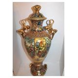Hand Painted Royal Satsuma China Vase 26 x 12