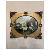 Antique Ornate Gold Framed  oil Painting  Artwork