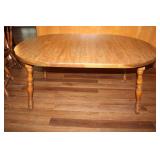 Antique Oak Dining Table 41 1/2 x 30 x 65
