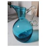 Vintage Bischoff Blue Pitcher 6 1/2