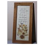 Framed Poem You Never Leave a Place 8 x 16