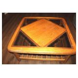 Wood & Bevel Glass Coffee Table
