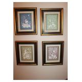 Vintage 1970 Original Art set of Parian Porcelian