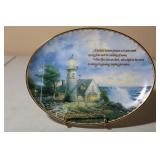 Vintage 7 x 9  Oval Thomas Kinh=kade Guiding Light
