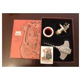 Vintage Konge Tinn Royal Pewter Cork Screw Set