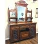Antique Victorian Edwardian Mirror Buffet