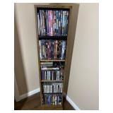 Wood CD/DvD Shelf  45 1/2 x 14 x 9 & all Contents
