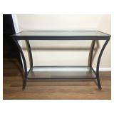 Glass & Metal Entry Table 30 x 44 x 18