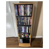 Wood CD/DvD Shelf  & all Contents