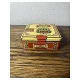 Vintage Tin Cigar Box 4 1/2 x 4 1/2 x 2