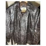Men Leather Jacket Size Large