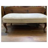 Vintage Upholster French Bench 17 x 42 x 20