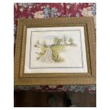 Gold Framed Artwork  26 1/2 x 22  1/2