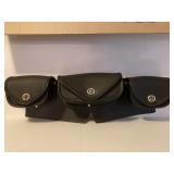 Large Triple Pocket Motorcycle Windshield Mount Ba