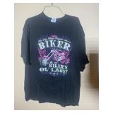 Biker Old Lady T Shirt  XXL