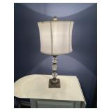 Crystal & Wood Lamp 22 1/2