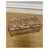 Vtg Rare Metal Tin Candy Box Scharafft