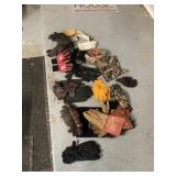 Large Lot of Gloves & Caps