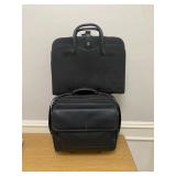 Leather Briefcase on Wheels and Luxury Briefcase (