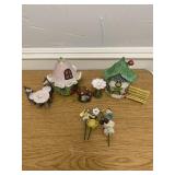11 pc Fairy Garden, in good condition, clean, see